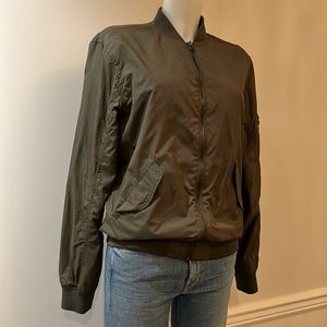 H&M khaki Green Bomber Jacket